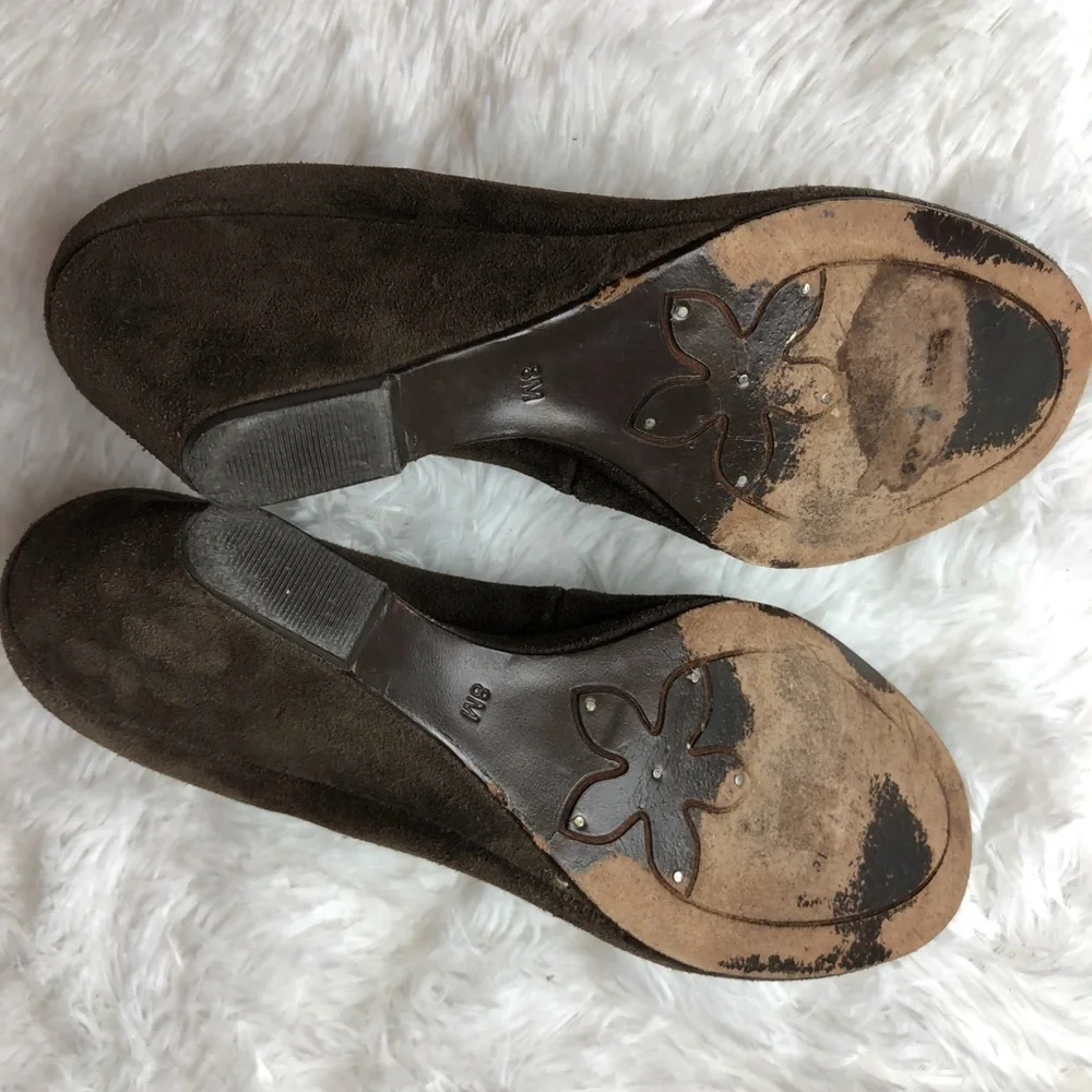 KATE SPADE Size 8 Brown Suede Wedges. EUC.